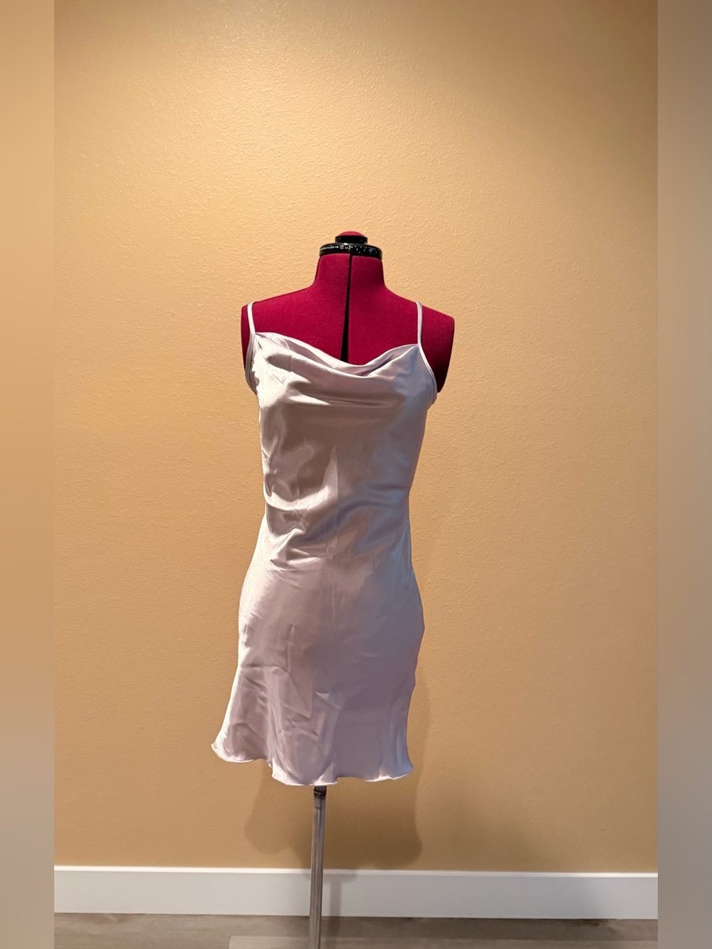 Satin Cowl Neck Slip Dress